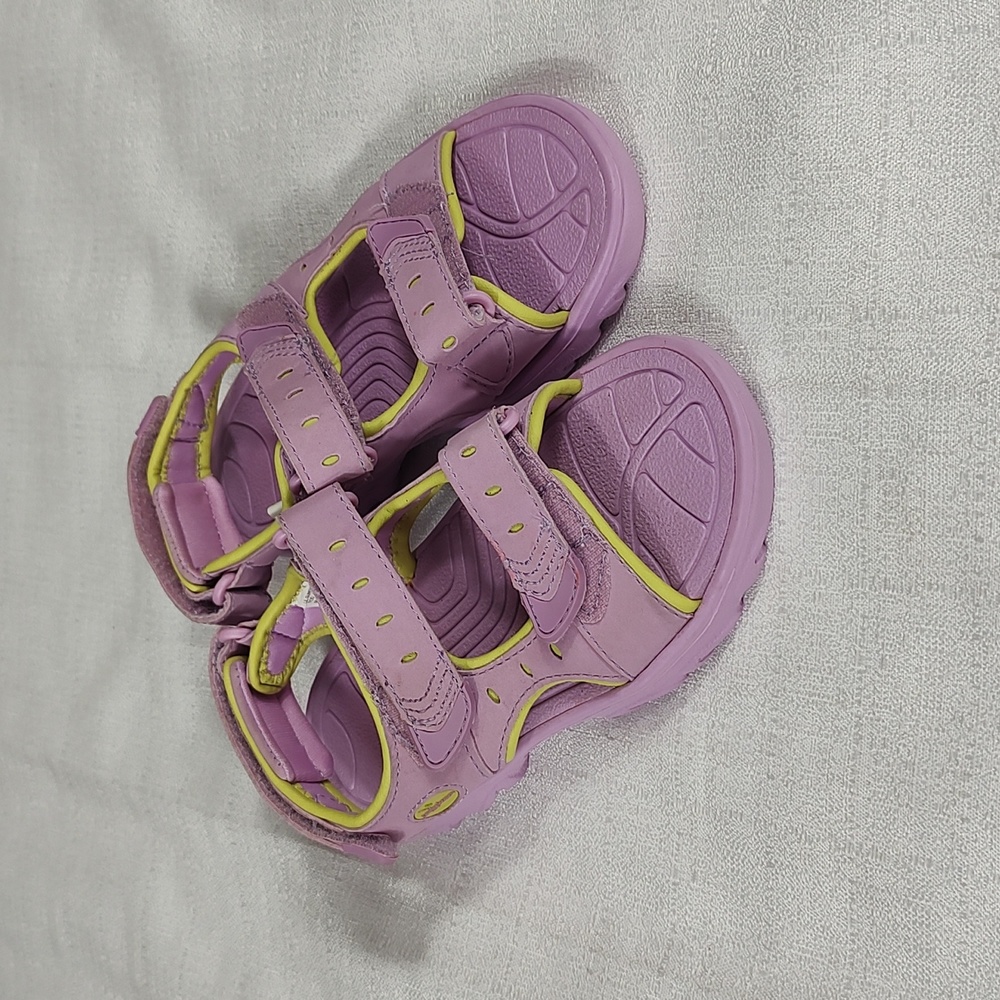 Jumping Beans Sandals Purple Lime Green Lil Sunshine Strappy Shoes Sz 11 Toddler